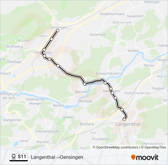 S11 Train Line Map