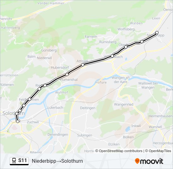 S11 Train Line Map