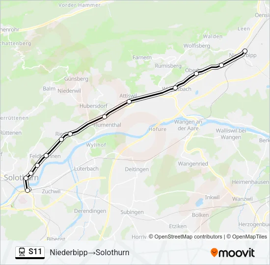 S11 Train Line Map
