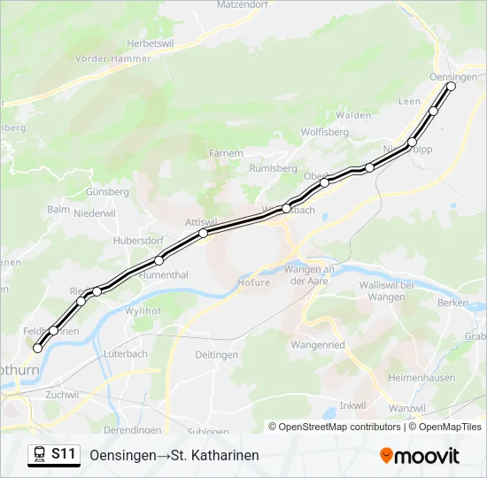S11 Train Line Map
