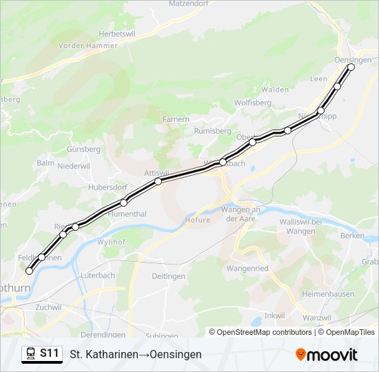 S11 Train Line Map