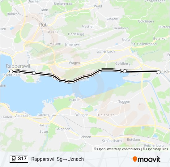 S17 Train Line Map