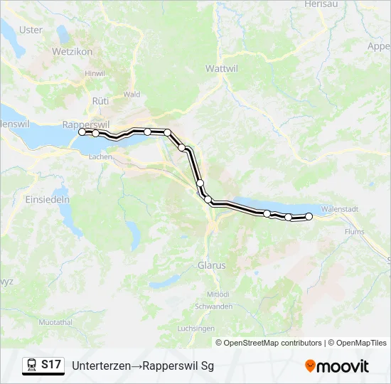 S17 Train Line Map