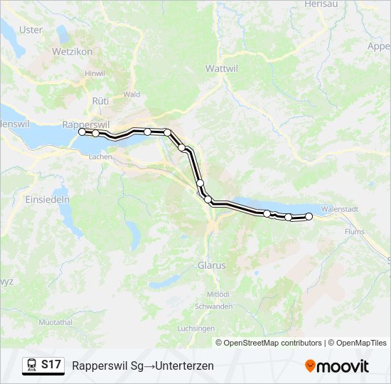 S17 Train Line Map