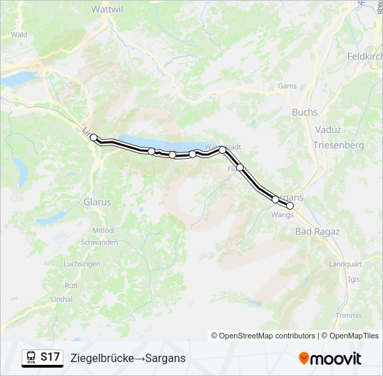 S17 Train Line Map