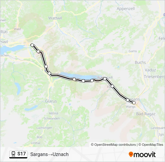 S17 Train Line Map