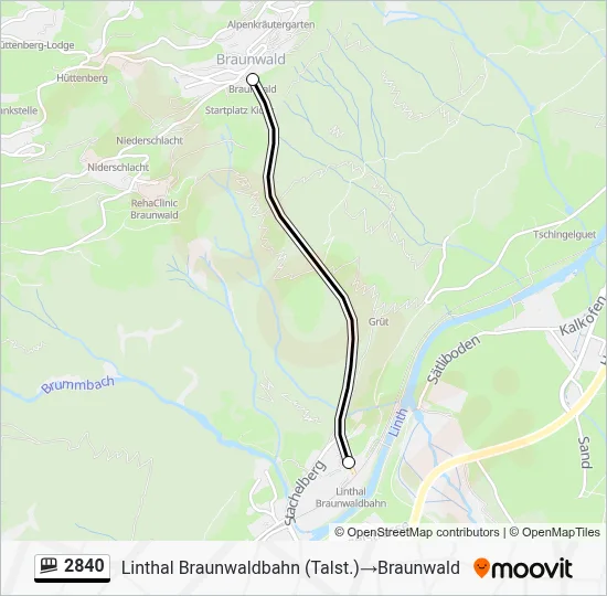 Seilbahnlinie 2840 Karte