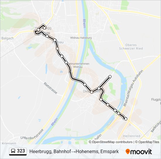 323 Bus Line Map