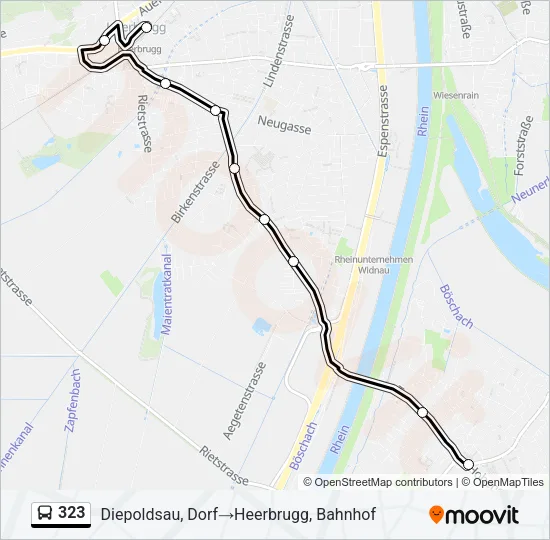 323 Bus Line Map