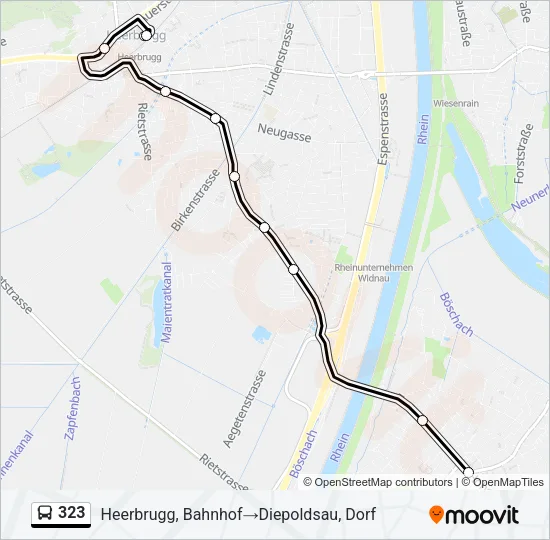 323 Bus Line Map