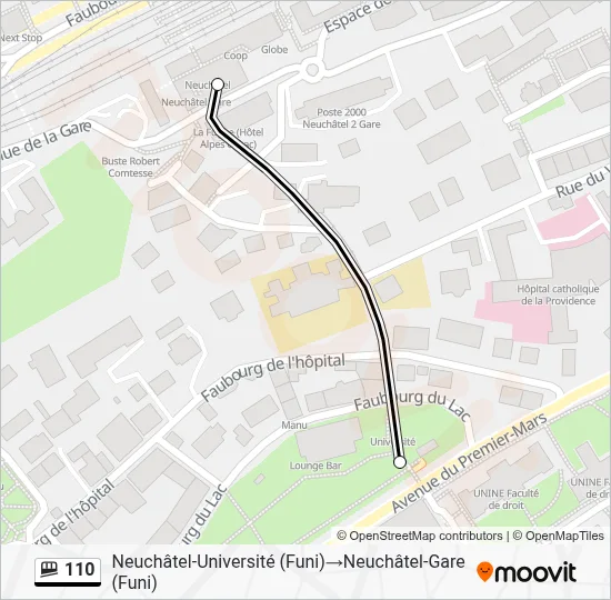 110 Funicular Line Map