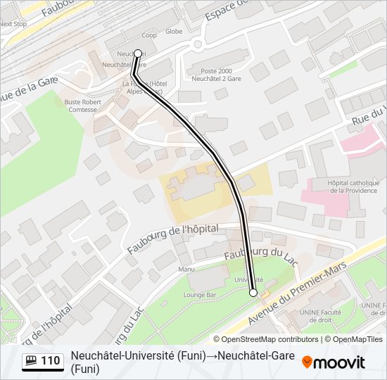 110 Funicular Line Map