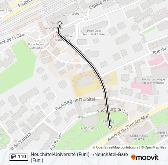 110 Funicular Line Map