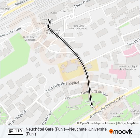 110 Funicular Line Map