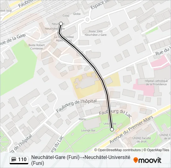 110 Funicular Line Map