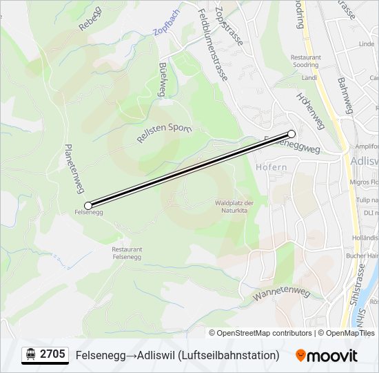 2705 Cable Car Line Map