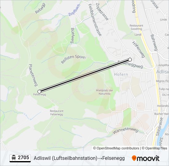 2705 Cable Car Line Map