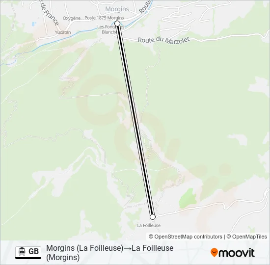 GB Cable Car Line Map