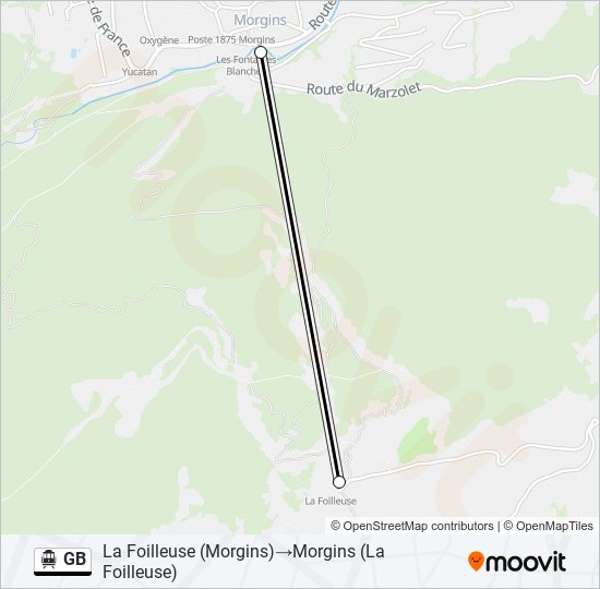 GB Cable Car Line Map