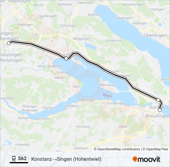 S62 Train Line Map