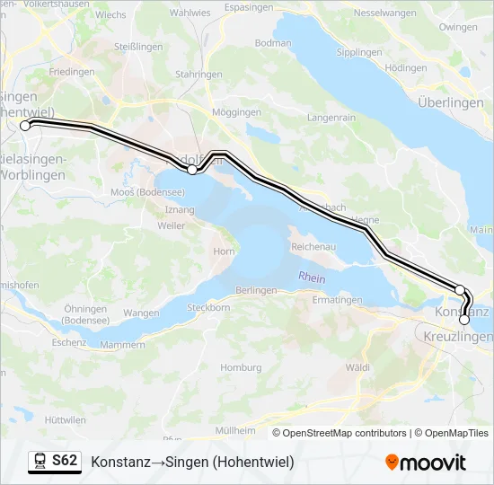 S62 Train Line Map