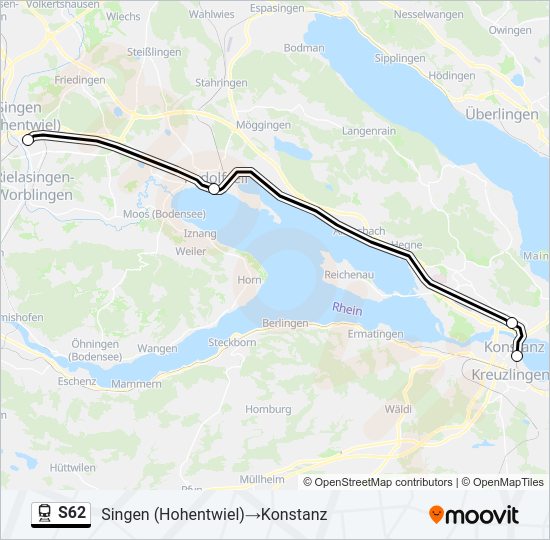 S62 Train Line Map