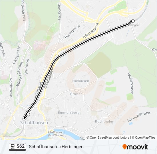 S62 Train Line Map