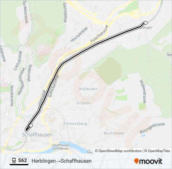 S62 Train Line Map