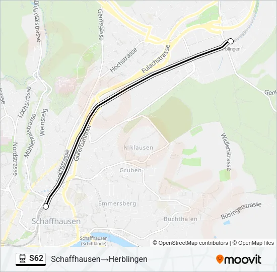 S62 Train Line Map