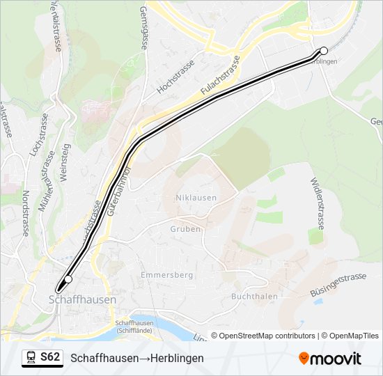 S62 Train Line Map
