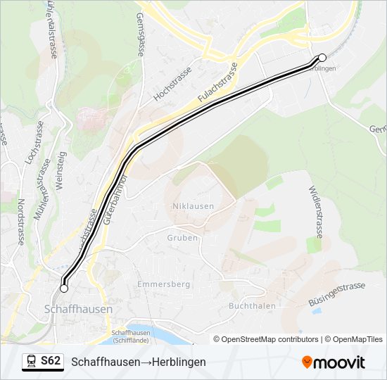 S62 Train Line Map