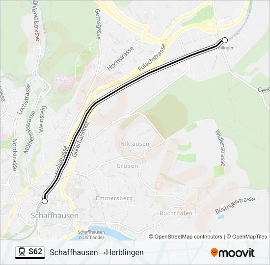 S62 Train Line Map