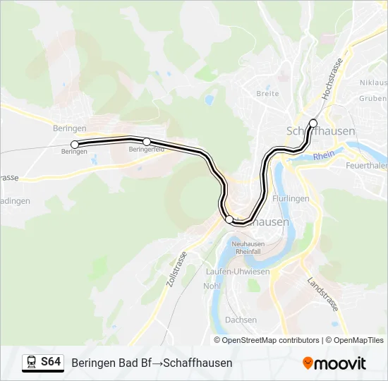 S64 Train Line Map