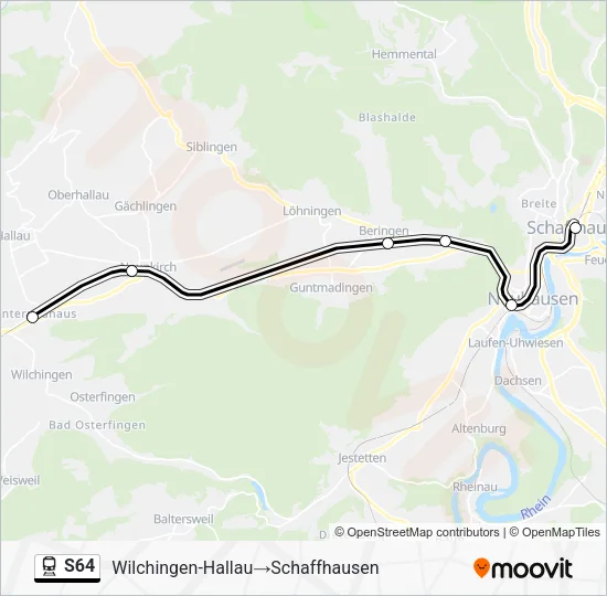 S64 Train Line Map