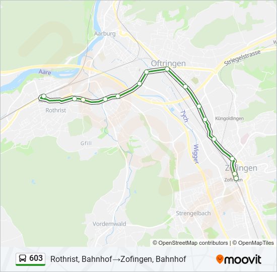 603 Bus Line Map