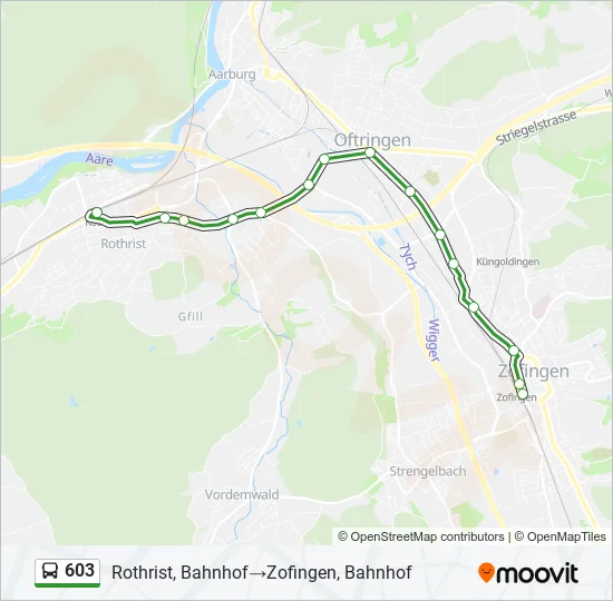 603 Bus Line Map