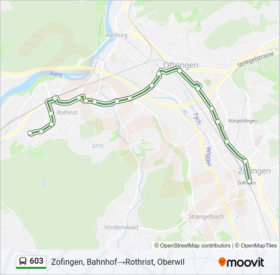 603 Bus Line Map