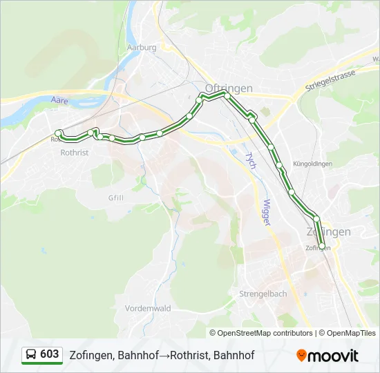 603 Bus Line Map