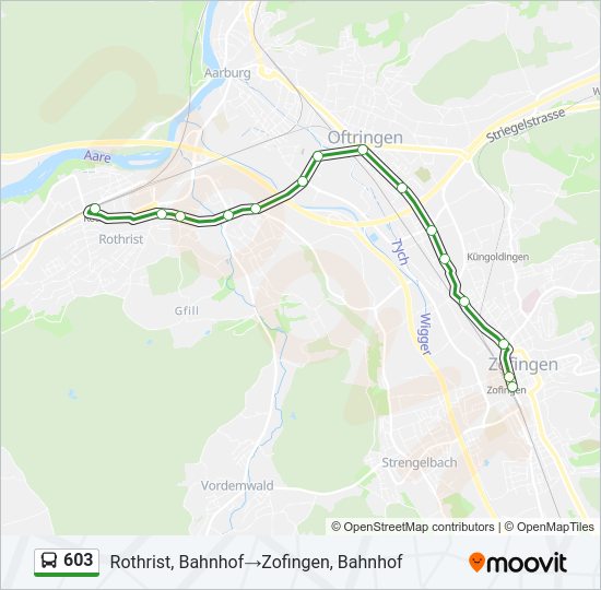603 Bus Line Map