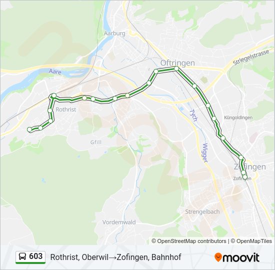603 Bus Line Map