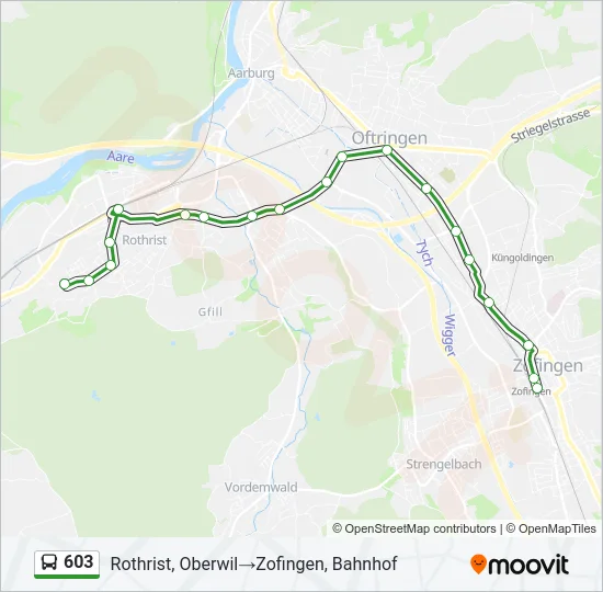 603 Bus Line Map
