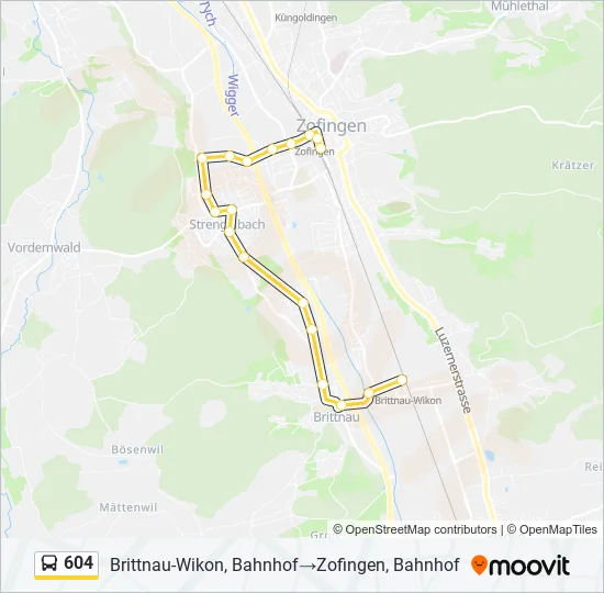 604 Bus Line Map