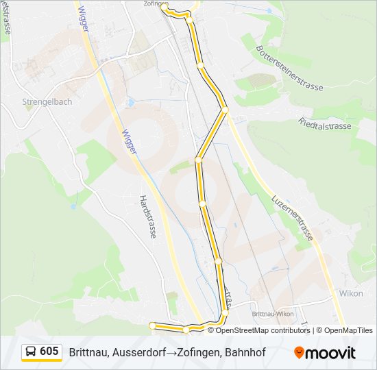 605 Bus Line Map