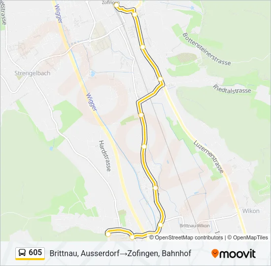 605 Bus Line Map