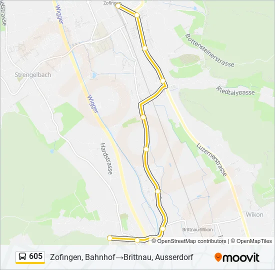 605 Bus Line Map