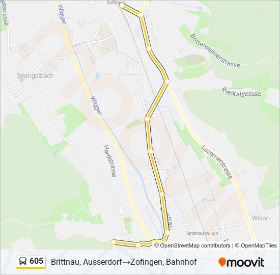 605 Bus Line Map