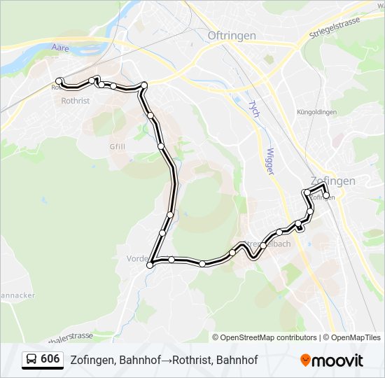 606 Bus Line Map