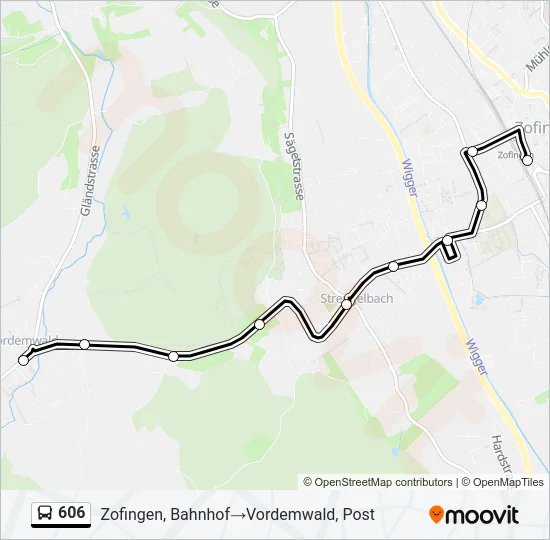 606 Bus Line Map