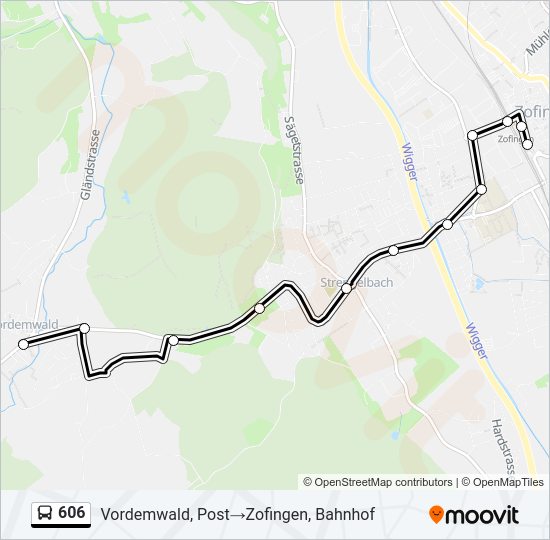 606 Bus Line Map