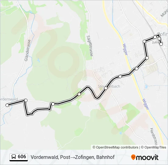 606 Bus Line Map